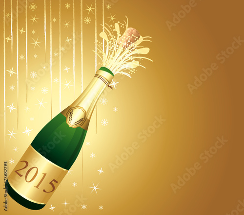 Joyful christmas and new year Champaign background.