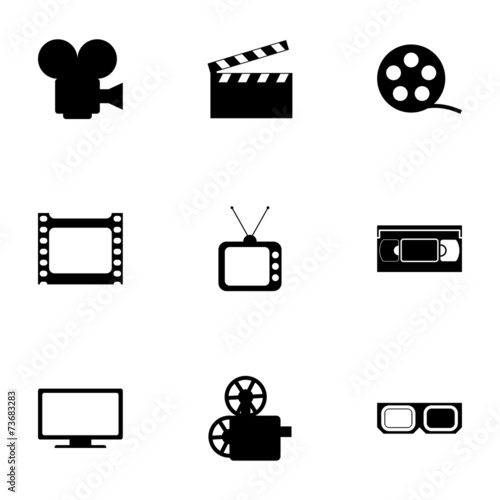 Vector movie icon set