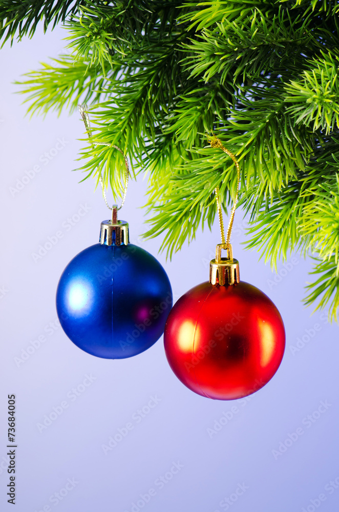 Christmas decoration on the fir tree Christmas decoration on the fir tree