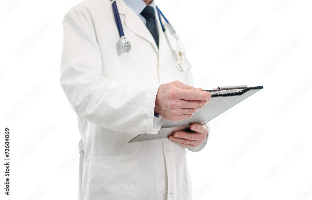 Doctor reading notes Doctor reading notes
