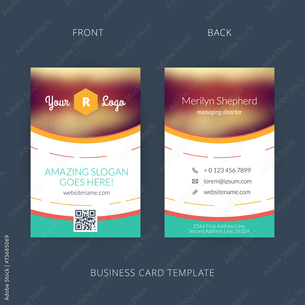 Vector modern creative business card template