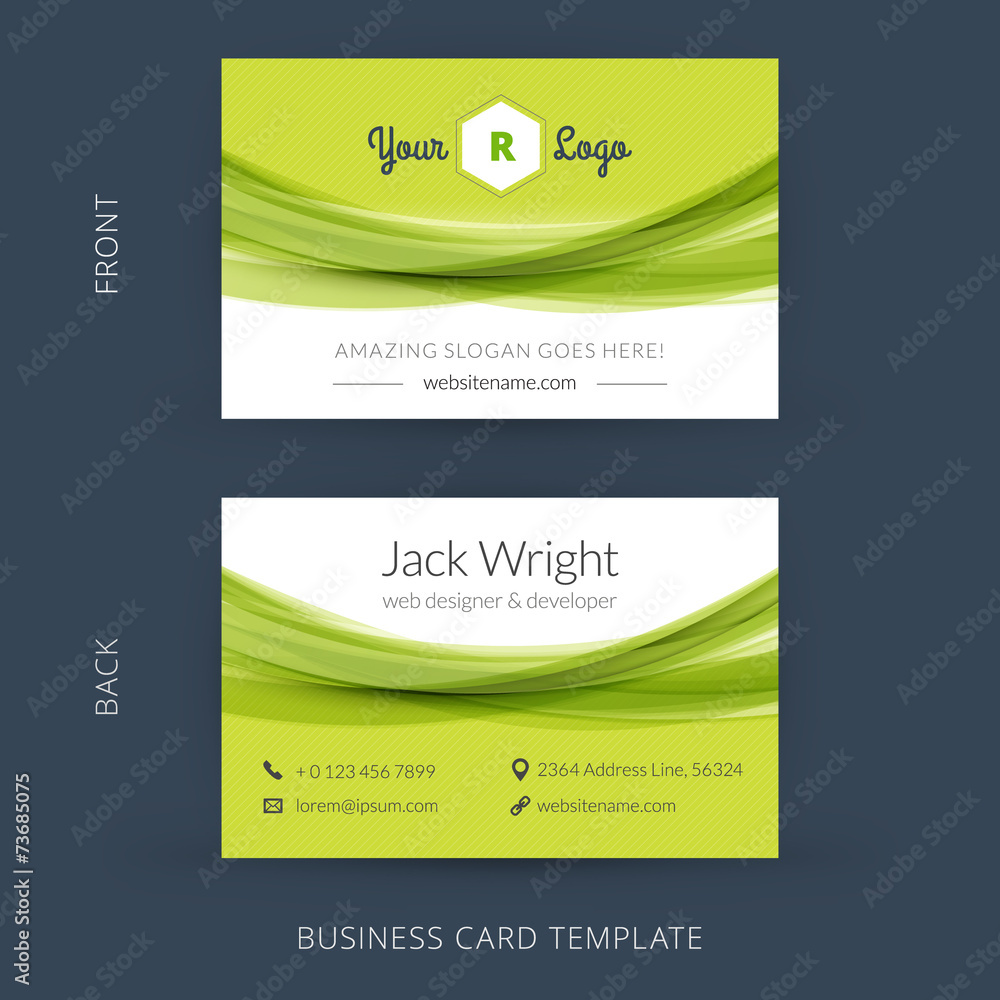 Naklejka premium Vector modern creative business card template