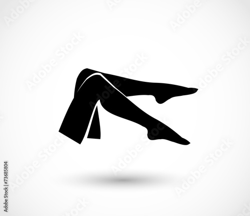 Woman legs icon vector