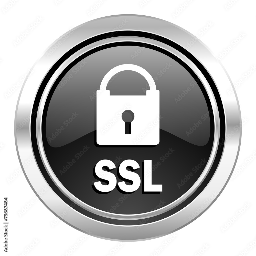 ssl icon, black chrome button