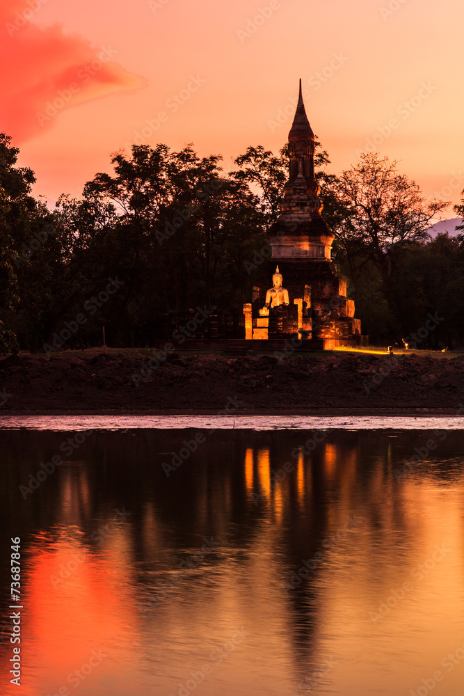 Sukhothai historical park 800 years in Thailand
