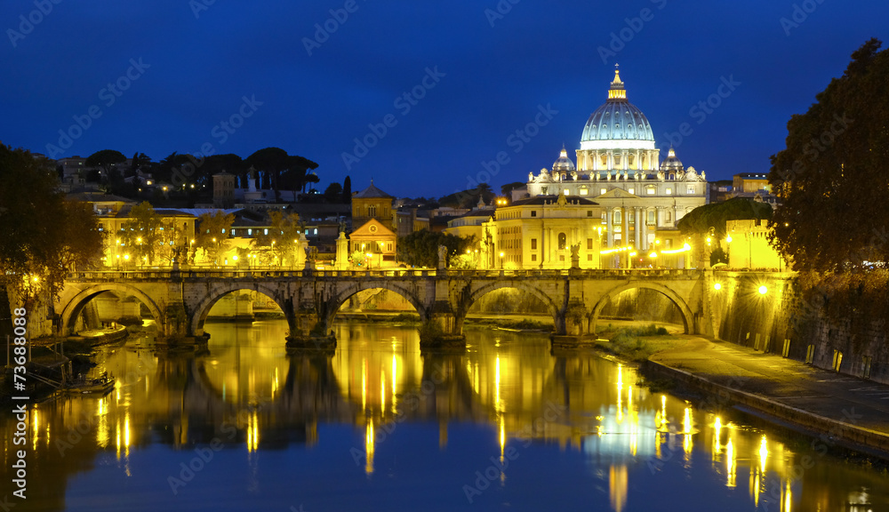 Saint Peter's Basilica, Angel Bridge. Rome Italy