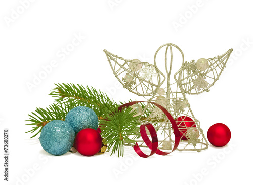 Christmas Angel with Baubles and Spruce (path included)