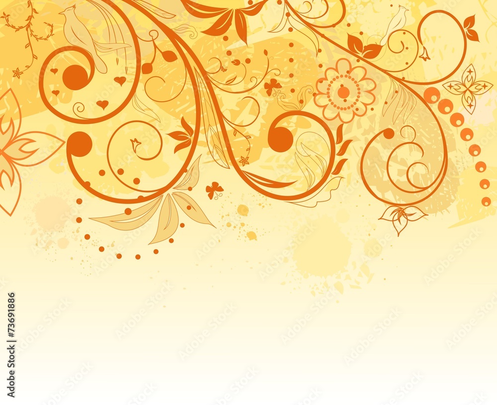 grunge flower background, element for design grunge flower background, element for design