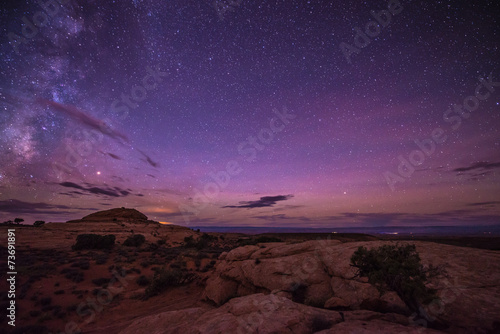 Milky Way over the Canyon near the Lake Powell Utah