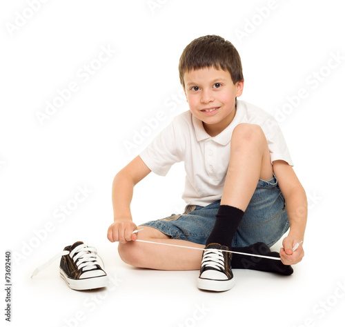 boy with soccer ball photo