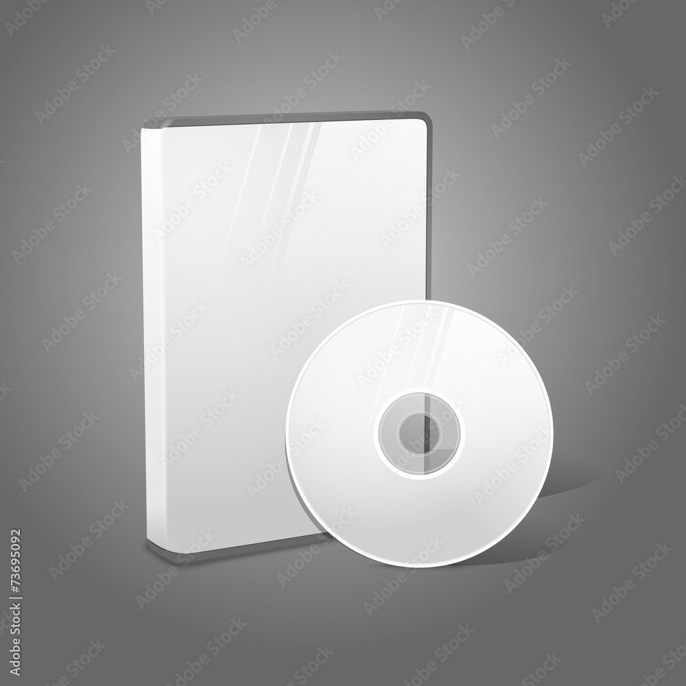 White realistic isolated DVD, CD, Blue-Ray case with disk on White realistic isolated DVD, CD, Blue-Ray case with disk on