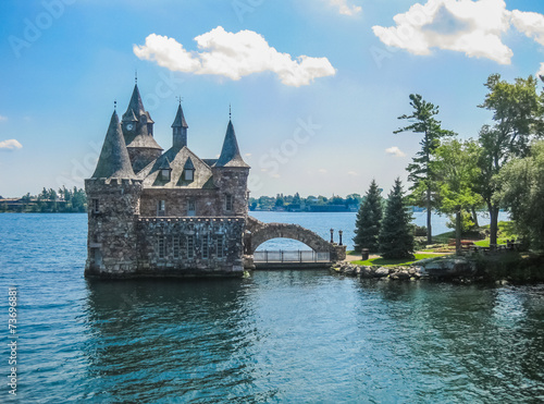 Overview of Boldt Castle, St Lawrence river, USA-Canada Border photo