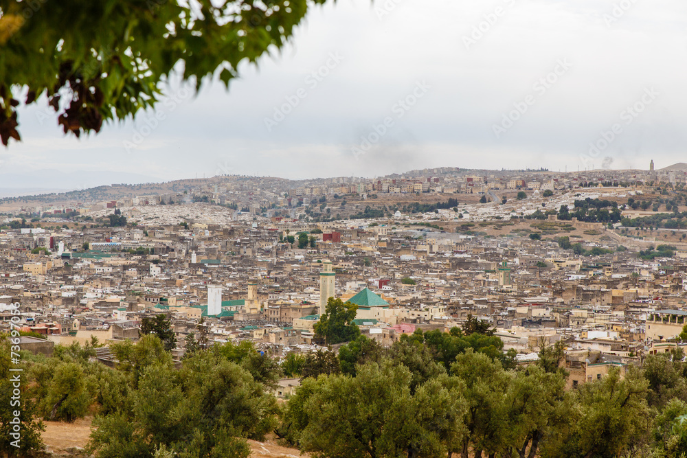 Panorama van Fes, Marokko