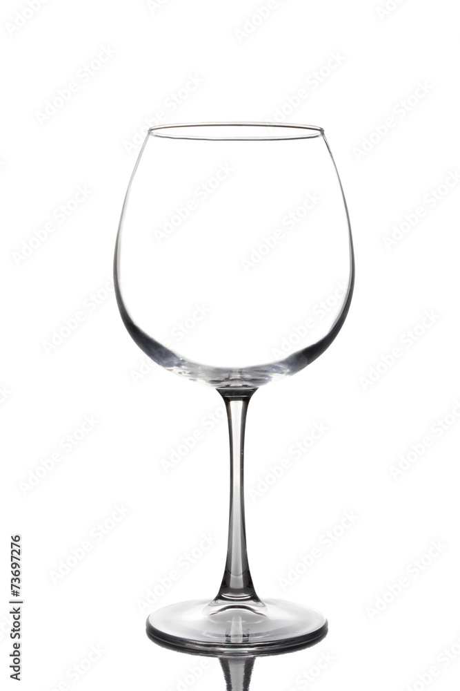Empty wine glass. isolated on a white background Empty wine glass. isolated on a white background