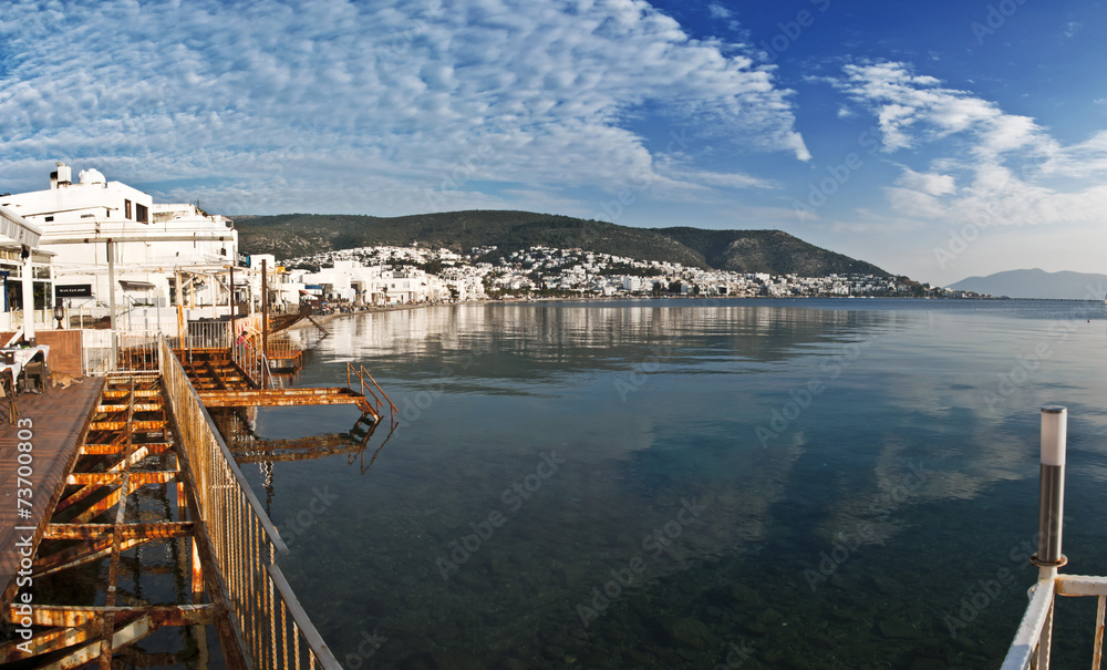 Naklejka premium Bodrum, a popular coastal town in Aegean shores of Turkey