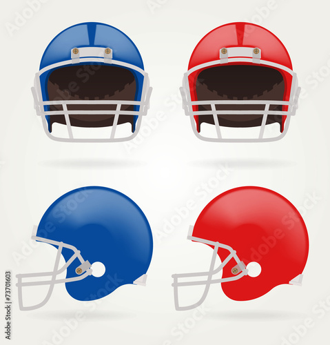 Vector American football. Set Football Helmets