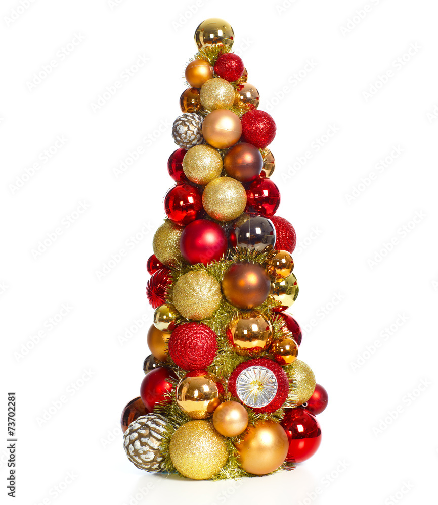Christmas tree decoration isolated white. Christmas tree decoration isolated white.
