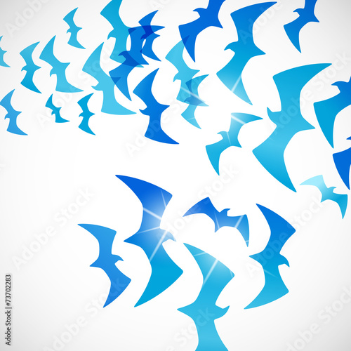 abstract background: bird