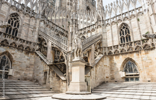 Roof of Duomo cathedral, Milan, Italy