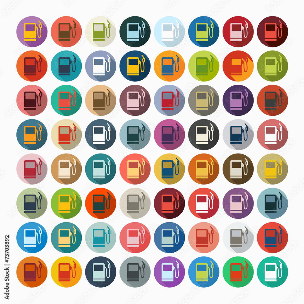 Flat design: gas station Flat design: gas station
