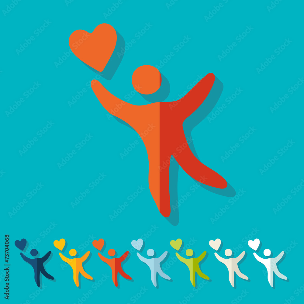 Obraz premium Flat design: happiness people