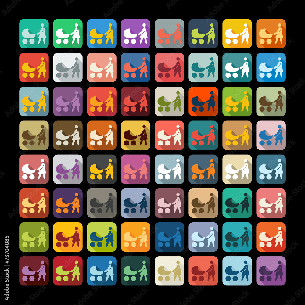 Flat design: family Flat design: family