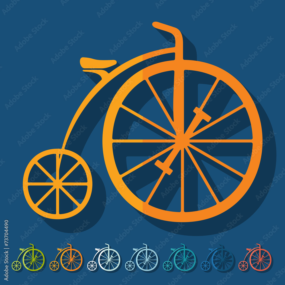 Flat design: bicycle