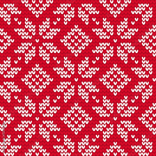 Christmas knitted seamless pattern