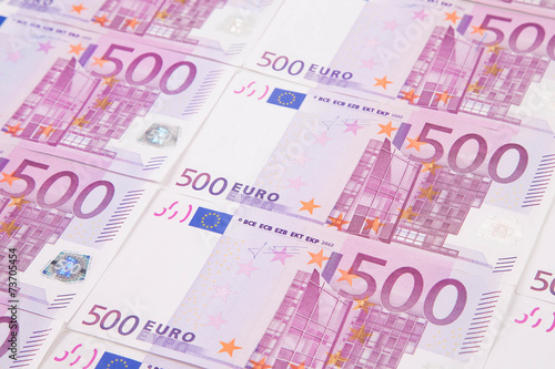 Five hundreds euro banknotes.