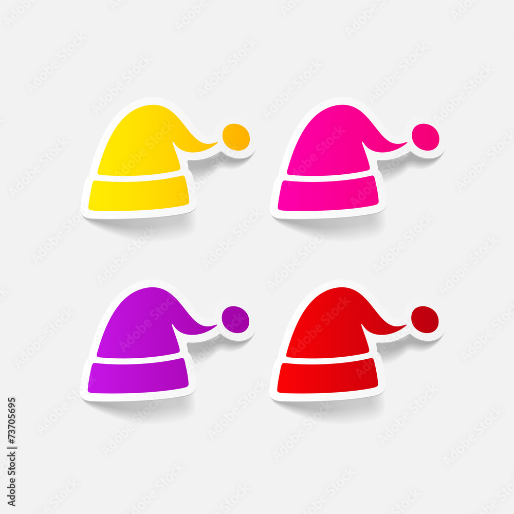 Fototapeta premium realistic design element: santa hat