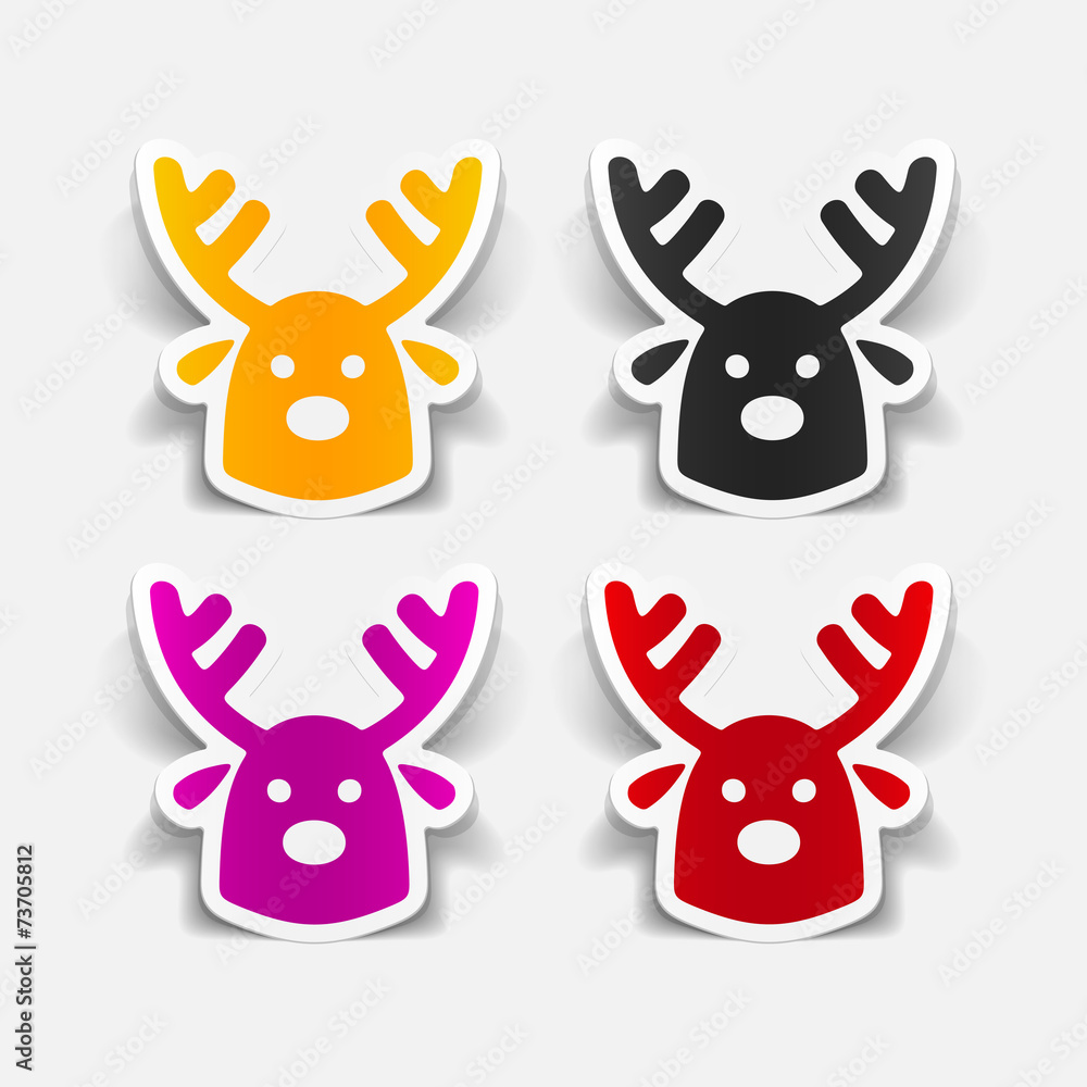 realistic design element: christmas deer realistic design element: christmas deer