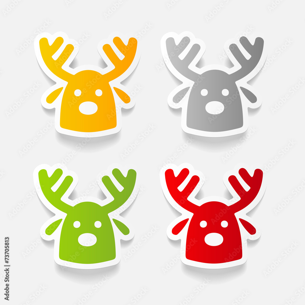 realistic design element: christmas deer realistic design element: christmas deer