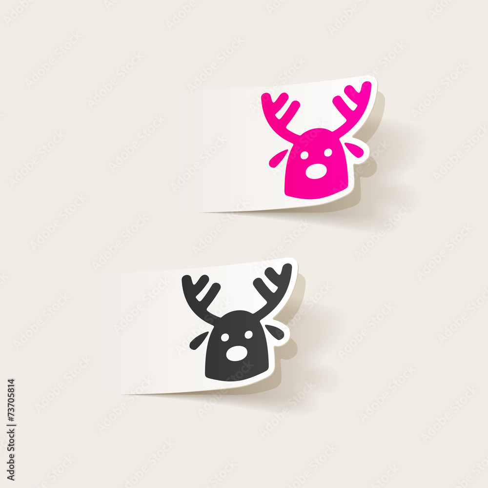 realistic design element: christmas deer realistic design element: christmas deer