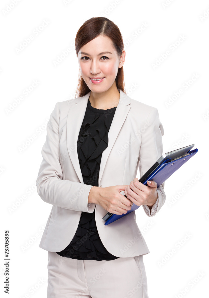 Businesswoman with folder