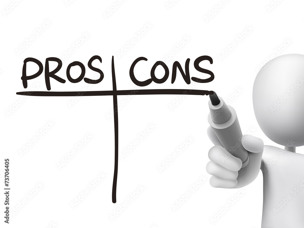 pros and cons words written by 3d man pros and cons words written by 3d man