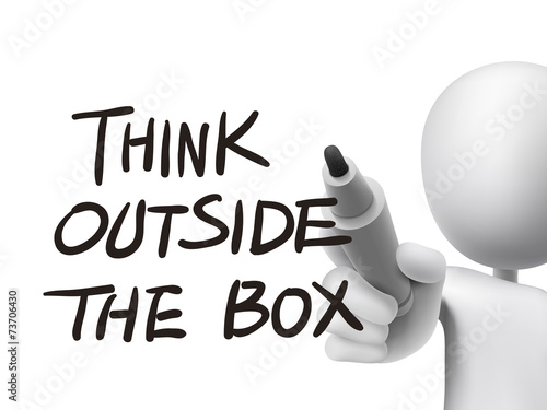 think outside the box written by 3d man