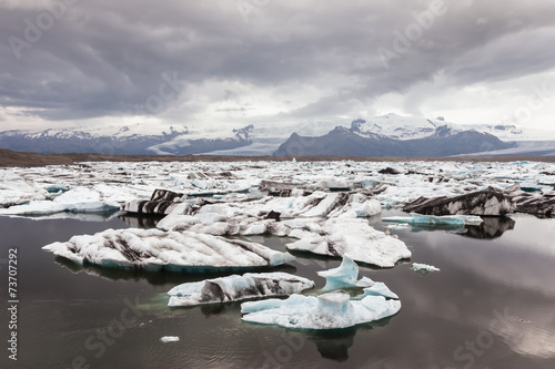 Glacier and icebergs, Iceland photo