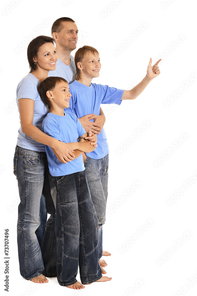 Cute family isolated