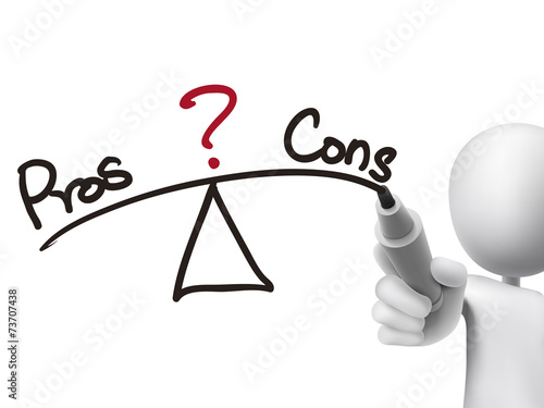 balance between pros and cons written by 3d man