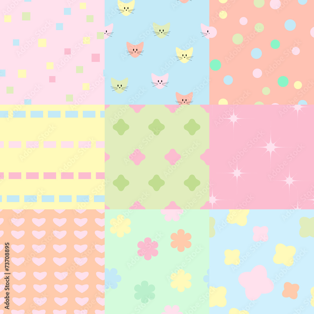 seamless patterns with fabric texture in gentle tone seamless patterns with fabric texture in gentle tone