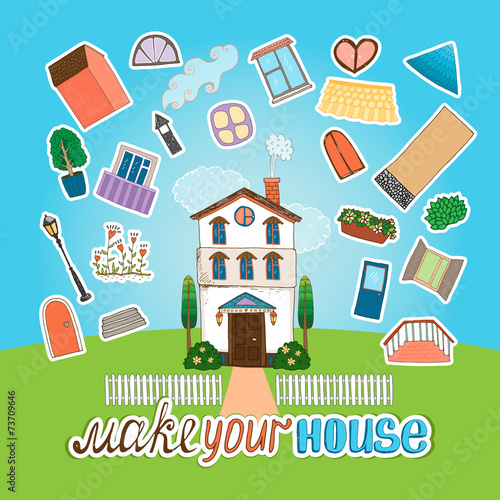 Designer  house illustration