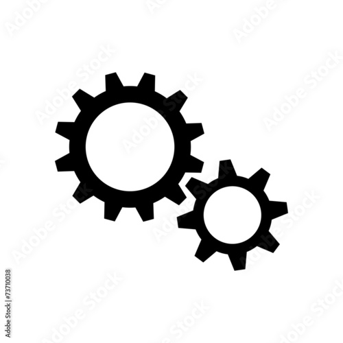 Two black gear wheels