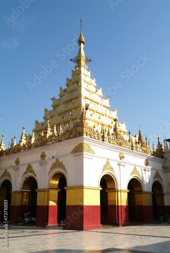 The Mahamuni Pagoda or Mahamuni Buddha temple at Mandalay photo