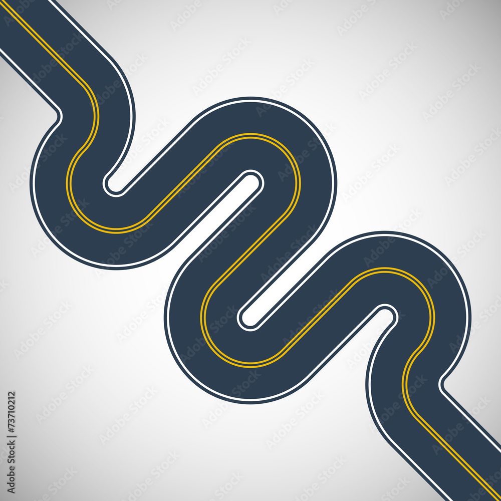 Asphalt road gray color with yellow solid double marking Asphalt road gray color with yellow solid double marking