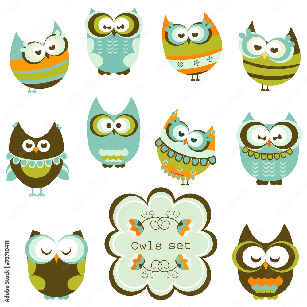 owls set owls set