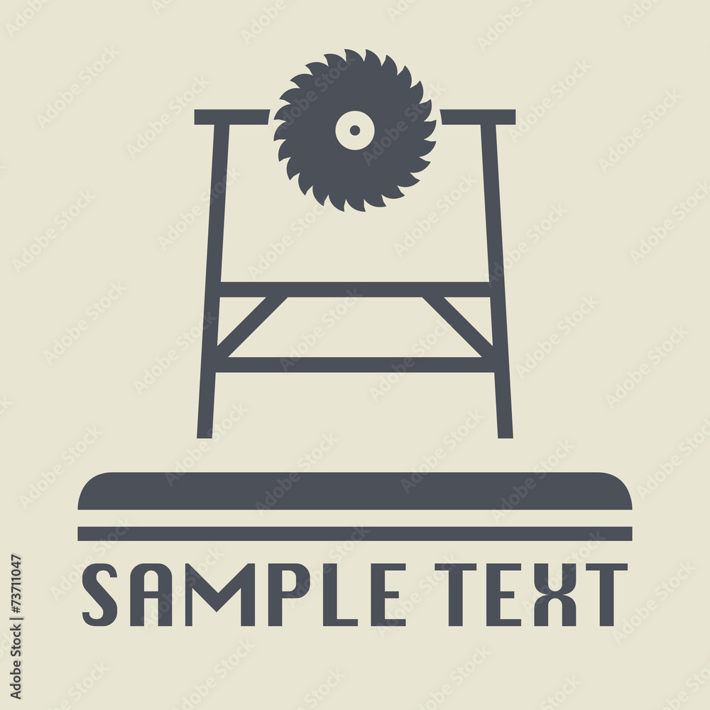 Saw tool icon or sign Saw tool icon or sign