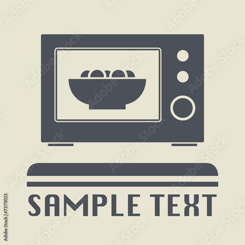 Microwave icon or sign