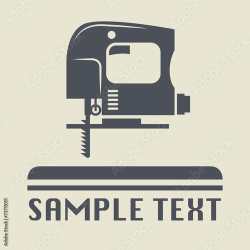 Jig Saw tool icon or sign