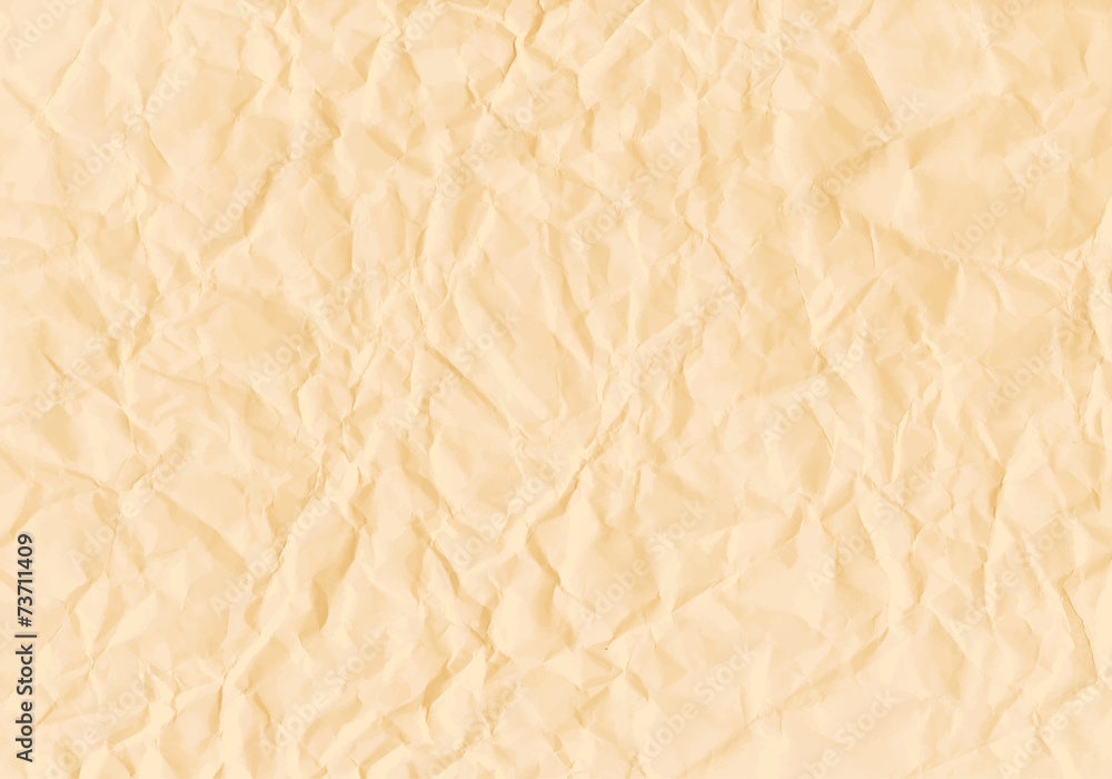 Obraz premium Texture of crumpled horizontal sepia paper. Vector