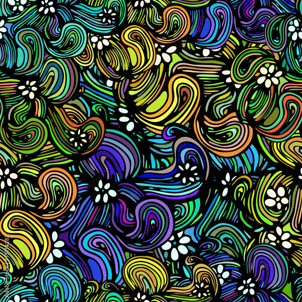 Obraz premium Illustrations with abstract sea waves